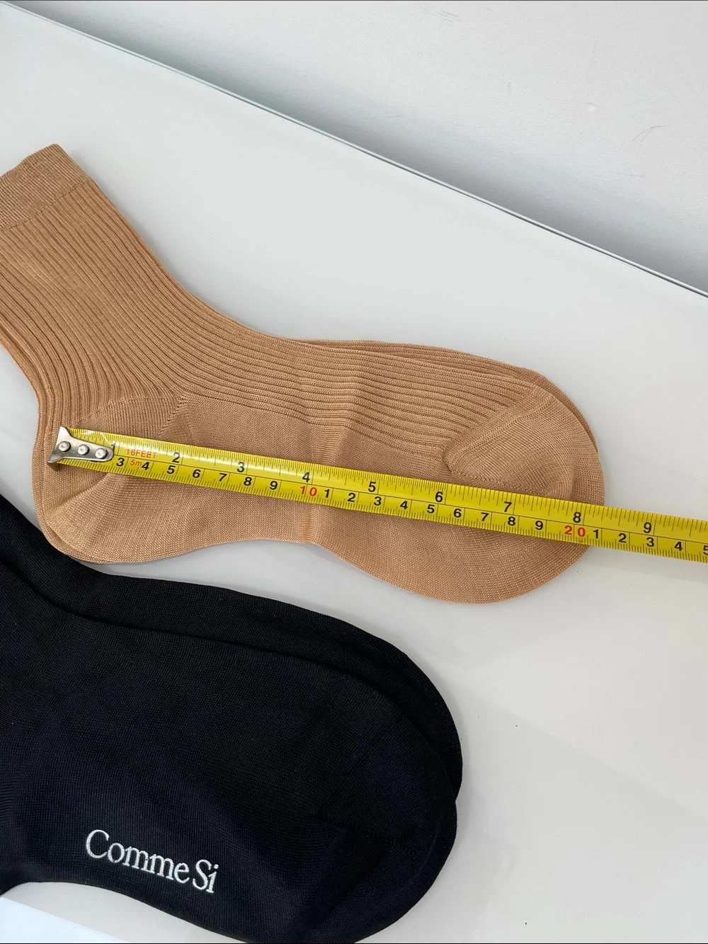 Comme Si Socks Pair of 2 Neutrals Black NWOT
